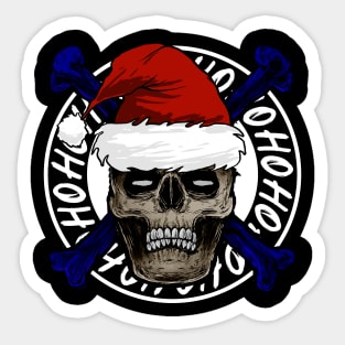 Skull Santa Hohoho Sticker